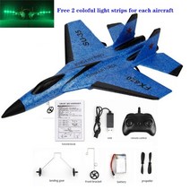 전투기 su-35 글라이더 rc 비행기 날개 길이 rc 원격 라디오 제어 드론 비행기 rtf uav 크리스마스 어린이 선물 조립 비행 모델 장난감, su35-블루 4b