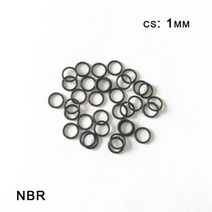 오링 o-ring NBR 씰 링 사양 CS 1mm 니트릴 부타디엔 고무 외경 3mm ~ 44mm O-링 가스켓 와셔, 40x38x1mm, Black, 50pcs