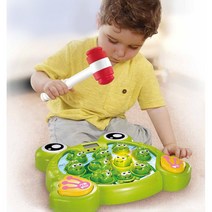 어린이 아이 두더지 잡기 게임 개구리 장난감 선물 / 3세 여아 남아 가족 집중력 순발력 게임기 실내 놀이