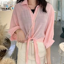 립걸나미 매듭 퍼프셔츠