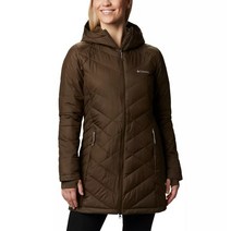 컬럼비아 해븐리 롱 후드 패딩 올리브 그린 써모 옴니히트 양털 방수 재킷 W Heavenly Long Hooded Jacket