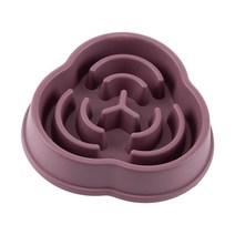 강아지 간식통 사료 고양이 애완견 슬로우 피더 그릇 퍼즐 장난감 질식 방지 블로트 중지, 04 Dark Red, 01 20.7x4.7cm