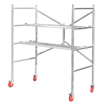 고소 작업대 이동식 비계 작업 조립식 PT 아시바, 1.5m+페달2개+바퀴있음