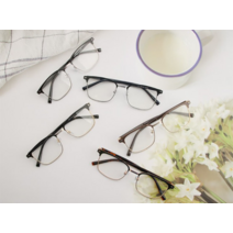 남녀공용 클래식 오피스느낌 시크한 반뿔테 안경테