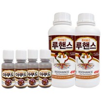 아쿠도 50ml 4병 루핸스 1000ml 2병 세트 토양 미생물 뿌리 발근제 토양 계량제