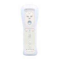2 In 1 컨트롤러 Nintendo Wii U 내장 모션 플러스 Mando Nunchuck 리모컨 Gamepad 조이스틱 실리콘 케이스 포함, [01] White-1 Controller