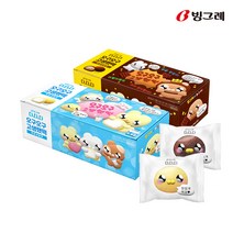 빙그레 디디디 누누씨 크림 찹쌀떡 오구오구 고생했떡 (우유 크림 1박스 + 초코우유 크림 1박스), 누누씨 초코우유크림 찹쌀떡 2박스