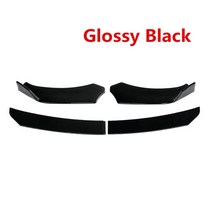 4pcs 앞 범퍼 립 스포일러 사이드 스플리터 턱 바디 키트 아우디 a3 a4 a5 a7 a8 b7 b8 q7 rs5 rs6 rs7 s3 tt 자동차 액세서리, 유광 블랙