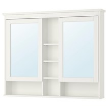 이케아HEMNES 헴네스 양문형 거울수납장 화이트 120
