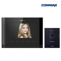 코맥스 비디오폰 인터폰 아날로그 4선식 CAV-77M 현관벨세트, CAV-77M(블랙) + DRC-4M(블랙)세트