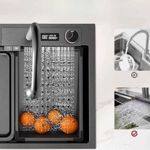 스마트 싱크대 디지털 폭포 대형 단일 슬롯 싱크볼, 75x45 (1세대 ) 풀옵션