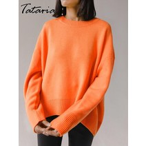 핫핑크 니트 여성용 기본 특대 스웨터 가을 로즈 레드 풀오버 탑 캔디 색상 겨울 따뜻한 소프트 o 넥 여성용 헐렁한 점퍼