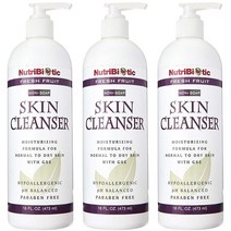 뉴트리바이오틱 스킨 클렌저 프레시 프루트 향, 473ml, 3개