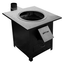 나무장작 무쇠 화덕 가마솥 캠핑 야외 아궁이 난로, 소형 강철 장작 난로