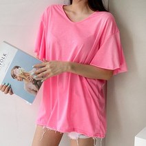 바보사랑 톡톡튀는 네온컬러 라운드 반팔 티셔츠(tee781) .드레스날다