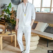 가바바 남성 생활한복 캐주얼한 핏으로 데일리로 입기 좋은 상하의 한복 세트 G64704
