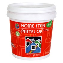 삼화페인트 홈스타파스텔 OK+반광 1L 다용도친환경페인트 방문가구용페인트, 연사과색