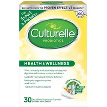 컬처렐 GG 유산균제 30캡슐 Culturelle Probiotics Health & Wellness 식물성 캡슐, 1개