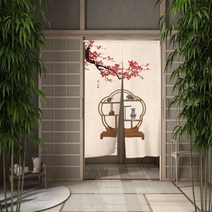 주방 블라인드 거실 베란다 벚꽃 문 커튼 일본어 인쇄 파티션 출입구 장식 커튼 입구 노렌