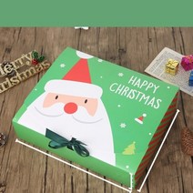 선물 포장 박스 StoBag 10pcs Kraft Paepr 베이킹 쿠키 상자 메리 크리스마스 셔츠 상자 생일 잡초 인쇄, 10개 한 팩, 24x19.5x7, 녹색
