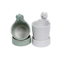 고야네 차거름망-도자기거름망 수공예거름망 도기세트, 백자