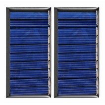 태양광 모듈 태양 전지 5V 50mA 다결정 실리콘 패널 충전기, [02] 2 pcs