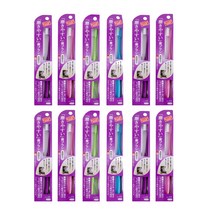 [본사직영] 일본 80년 장인칫솔 교정칫솔 라이프렌지 닦기쉬운 타나베 칫솔 일반모 12개 (색상은 분홍4개+하늘4개+보라2개+연두2개 입니다)