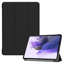더조은셀러 갤럭시탭S7 FE 12.4 스탠드 커버 케이스 4G LTE WIFI, 블랙
