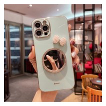 애플 11 휴대 전화 케이스 전기 도금 미러 iPhone13 보호 커버 새로운 XS8 여성 조수 브랜드 12Pro 창의력에 적합, 거울 활-민트 그린, IPhone7Plus