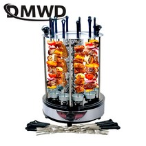 전기 바베큐 케밥 그릴 기계 자동 회전 무연 오븐 rotisserie 로스트 국내 양고기 꼬치 난방 난로, 꼬치 6 개