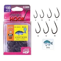 해동 벵에돔 전용 블랙니켈 낚시 바늘 100개입 4호 5호 6호 7호 8호 9호