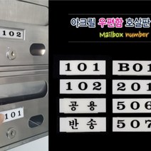 아크릴 우편함 계량기 호수 표시 번호 판 반송 호실판 표찰 원룸 오피스텔 사무실 빌라 세대, 제품선택, B06