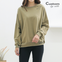 [커스텀에이블] [_세일][★한정수량/패플단독★]영문 레터링 포인트 맨투맨 티셔츠_[C21