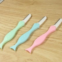 ABM 접이식 눈썹칼3개입 (색상랜덤) 아이브로우 눈썹가이드 눈썹가위 눈썹브러쉬 눈썹도장, 본품