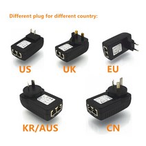무선 네트워크 어댑터 24V 1A 10/100Mbps PoE 인젝터 이더넷 어댑터 전원 핀 4/5(+) 7/8(-) AC100-240V U, 03 EU