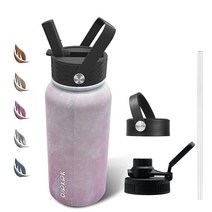 BJPKPK 스테인리스 스틸 보온병 빨대 포함 27 oz 화이트 비취109397, 40oz(1200ml), Blossom