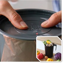 음식물 쓰레기 압축기 통칩 짬통 소형 휴지통 찌꺼기 폐기 진공 분리기 대용량, 그레이