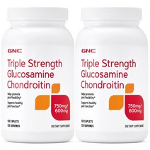 지엔씨 글루코사민 750mg 콘드로이틴 600mg 120정 2팩 GNC Glucosamine Chondroitin, 120정 x 2, 2개