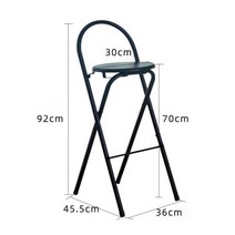 베란다 접이식 발코니 난간 바 테이블 걸이형 접이식 바 체어 홈 키친 캐셔 레저 하이 스툴 테라스 가정, 01 70 black