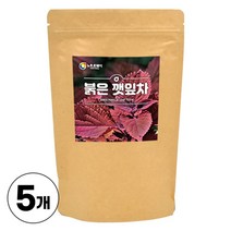 붉은깻잎 워터 티 붉은깻잎차 자소엽 차조기 차즈기 차 붉은 깻잎 차 건조 차즈기잎 차조기잎 간편한 삼각 티백, 60티백 x 5개