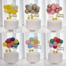 오꼬맹 풍선토퍼 케이크토퍼 DIY키트 생일파티용품 생일초, 블루믹스