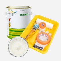 삼화페인트 아이생각 친환경 수성내부프로 4L + 도구세트, 크림옐로우