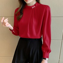 쉬폰 블라우스 셔츠 모던 출근 하객룩 30대 사무실 봄 면접 미팅 전문 새로운 멀티 매치