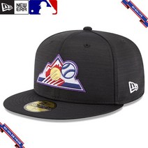 [미국정품] 887488 스냅백 캡모자 MLB [콜로라도 로키스] 뉴에라 2023 Clubhouse 59FIFTY Fitted Hat - Black