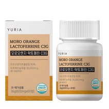 유리아 모로 오렌지 락토페린 C3G 600mg x 60정, 1박스