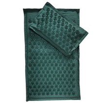 자연 린넨 코코넛 야자 마사지 요가 매트 74x44cm 스포츠 베개 가방 로터스 스파이크 지압 쿠션 Accupresure, 2pcs army green set