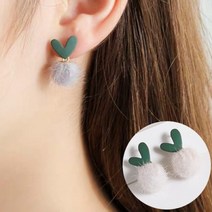 HOLYG 오핑 겨울 퍼 달랑이 패션 귀걸이