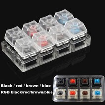 스위치 테스터 체리 MX Kailh Gateron Greetech RGB 박스 블랙 레드 브라운 블루 4 6 8 9 12 키 캡 기계식 키보드, Cherry 8 Key