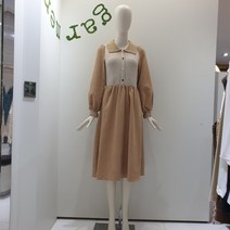페이지플린니트체크카라원피스/F2DOP013A