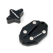 야마하 NMAX 155 2023-2023 용 킥 스탠드 액세서리 CNC 사이드 확장 패드 및 컬럼 보조 지원, 11 SSC black